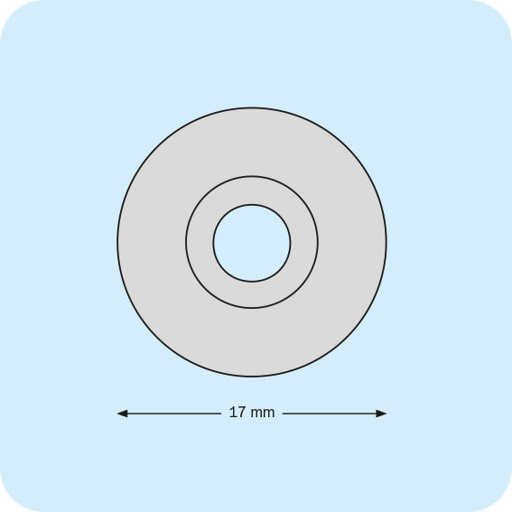 legatoria Rondelle viti sepolte, NICHELATE, 17mm diametro esterno 17mm, diametro interno 5,3mm, spessore 1 mm, per compensare la lunghezza della vite.