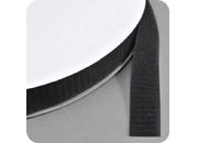 legatoria Nastro in velcro da cucire maschio, 25mm sfuso a metraggio, NERO.