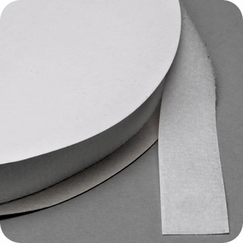 legatoria Nastro in velcro da cucire femmina, 30mm sfuso a metraggio, BIANCO.