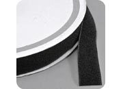 legatoria Nastro in velcro da cucire femmina, 30mm sfuso a metraggio, NERO.