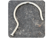 legatoria Gancio metallico per campionari NICHELATO. misure: 3,8X77mm LEG3030