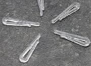 legatoria Molletta per abbigliamento Trasparente. In plastica. Misure: 38x4mm LEG3033
