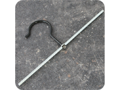 legatoria Gancio metallico per campionari con asta di ferro NERO. misure: 3.3X65mm LEG3039