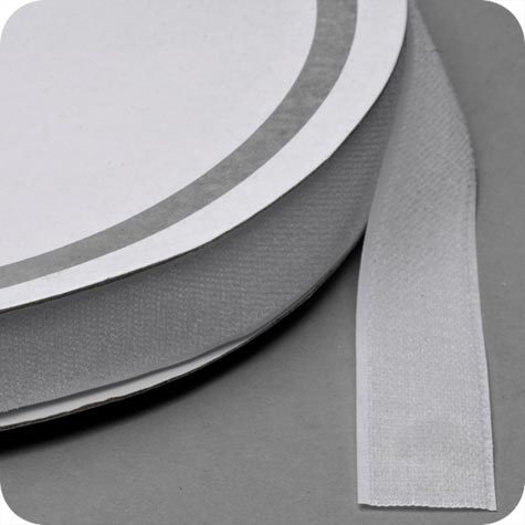 legatoria Nastro in velcro da cucire maschio, 38mm sfuso a metraggio, BIANCO.