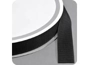 legatoria Nastro in velcro da cucire maschio, 38mm sfuso a metraggio, NERO.