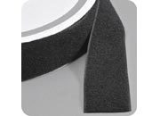 legatoria Nastro in velcro da cucire femmina, 50mm sfuso a metraggio, NERO.