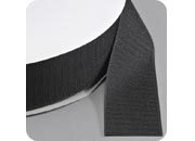 legatoria Nastro in velcro da cucire maschio, 50mm sfuso a metraggio, NERO.