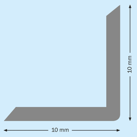 legatoria AngolinoMetallico nichelato, 10mm 10mm per lato, protegge copertine spesse fino a 1,7mm*.