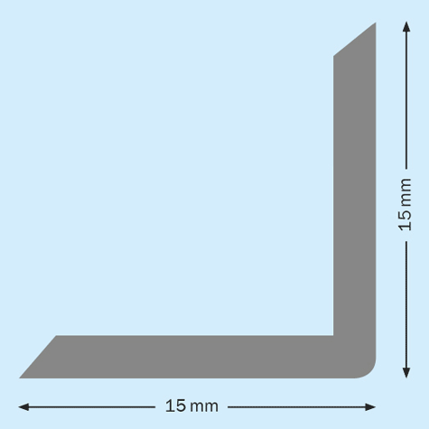 legatoria AngolinoMetallico nichelato, 15mm 15mm per lato, protegge copertine spesse fino a 2mm*.