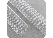 legatoria Spirali metalliche 16anelli, 19,1mm BIANCO passo 2:1, lunghezza 210mm, spessore 19,1mm (3/4 pollice), per rilegare fino a 160 fogli da 80 grammi.