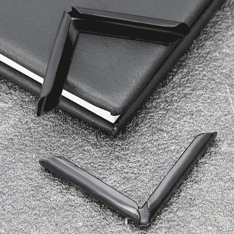 legatoria Angolino metallico nero 31mm per lato, protegge copertine spesse fino a 1.5mm*.