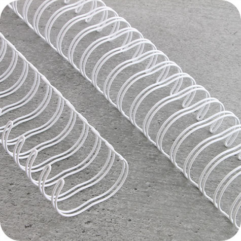 legatoria Spirali metalliche 34anelli, 9,5mm BIANCO passo 3:1, lunghezza 297mm, spessore 9,5mm (3-8 pollice), per rilegare fino a 75 fogli da 80 grammi.