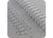 legatoria Spirali metalliche 16anelli, 22,2mm ARGENTO passo 2:1, lunghezza 210mm, spessore 22,2mm (7/8 pollice), per rilegare fino a 190 fogli da 80 grammi.