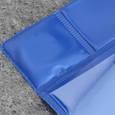 legatoria Busta magnetica, A4 con patella BLU. 325x220mm. Con 2 potenti magneti al neodimio N35 15x3,5mm. Apertura sul lato corto, fornita di patella protettiva dell'apertura. Lato superiore In PVC trasparente morbido da 250 micron. Lato inferiore in PVC blu da 300 micron.