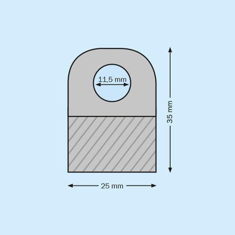 legatoria Appendini autoadesivi 25x35mm, foro tondo Trasparente, foratura tonda diametro 11,5mm, in PET da 350micron, per oggetti fino a 250 grammi. In rotolo da 500 pezzi..