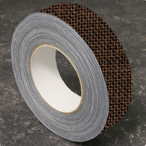 legatoria Nastro autoadesivo borda dorso, h75mm MARRONE, elegante nastro in tela per ricoprire il dorso di blocchi pinzati. Spessore 400 micron. Utilizzato nelle industrie grafiche per bordature e dorsature di libri, registri, quaderni, blocchi per assegni e formulari.