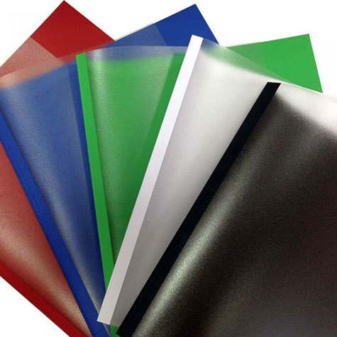 legatoria BROSCART, copertine per brossura BIANCO,  copertina frontale in pvc TRASPARENTE, retro in cartoncino goffrato trama pelle, 297x485mm, rilega da 2 a 650 fogli.