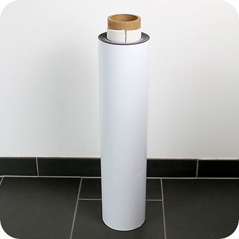 legatoria RotoloMagneticoStampabile, autoadesivo, 620x0,85mm Rotolo magnetico autoadesivo permanente. Altezza: 620mm, spessore: 0.85mm, magnetizzazione isotropa..