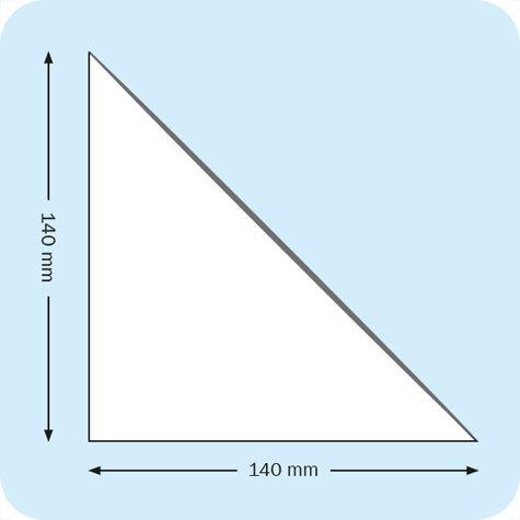 legatoria Tasca triangolare autoadesiva, 140x140mm Corner pocket. Busta triangolare isoscele adesiva in vinile trasparente (colla acrilica trasparente) per inserire listini prezzi, offerte o altri fogli singoli in raccoglitori ad anelli, cataloghi, depliant, ecc.. .