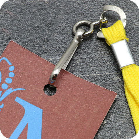 legatoria Cordoncino portabadge, daCollo, aGancioRotante, BLU SCURO con gancio metallico rotante, cordoncino largo 1cm, lunghezza aperto 90cm.