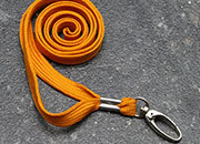 legatoria Cordoncino portabadge, daCollo aMoschettoneOvaleRotante, ARANCIONE LEG3258.