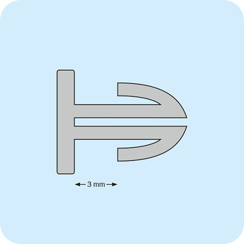 legatoria Perno Plug-in, lunghezza 3mm TRASPARENTE..