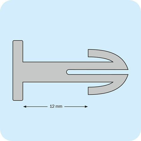 legatoria Perno Plug-in, lunghezza 9mm TRASPARENTE..