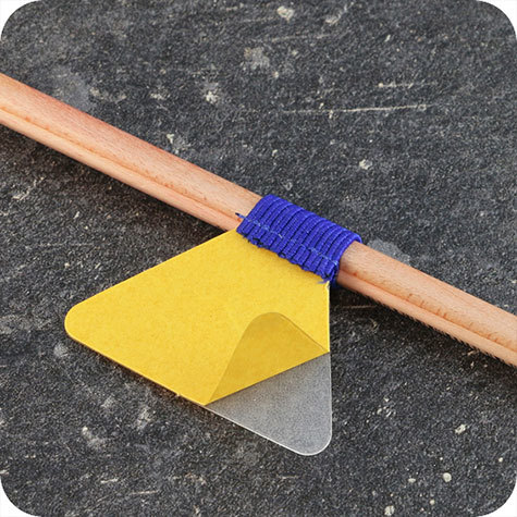 legatoria Portapenne sottili, autoadesivo elastico, BLU Per penne sottili (circonferenza 2-3cm). Dimensioni lembo adesivo: 45x30mm..