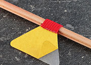 legatoria Portapenne sottili, autoadesivo elastico, ROSSO LEG3281.