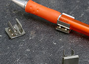 legatoria Portapenne MAGNETICO. metallo. 12x15mm NICHELATO, altezza 12mm LEG3288