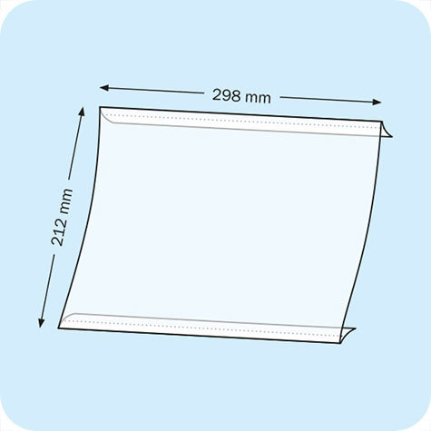 legatoria PortaLocandinaAutoadesivo A4orizzontale 210x297mm PortaCartello TRASPARENTE, con 2 strip ADESIVI, formato A4 (210x297mm). In PVC rigido da 400 micron antiriflesso.