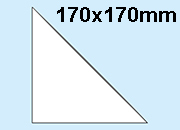 gbc Tasca triangolare adesiva in vinile trasparente  (colla acrilica trasparente) 170x170mm 3EL10021.