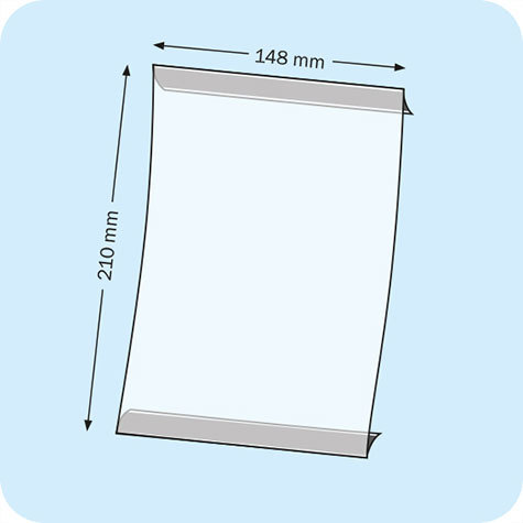 legatoria PortaLocandinaMagnetico A5verticale 148x210mm PortaCartello TRASPARENTE, con 2 strip MAGNETICI, formato A5 (148x210mm). In PVC rigido da 400 micron antiriflesso.