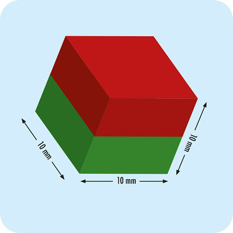 legatoria Calamita cubica, 10x10x10mm Calamita cubica in neodimio, grado magnetico N42 (forza di attrazione massima:5000g).