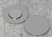 legatoria Calamita magnetica Ufo, Polo SUD Diametro: 10mm. Altezza: 1mm. Calamita con grado magnetico N45 (forza di attrazione massima:1000g), Prodotto da utilizzare associato a  MS.U.10.1.20.N45.N.06 LEG3331