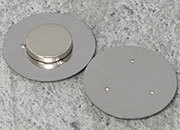 legatoria Calamita magnetica Ufo, Polo NORD Diametro: 10mm. Altezza: 2mm. Calamita con grado magnetico N35 (forza di attrazione massima:1000g), Prodotto da utilizzare associato a  MS.U.10.2.20.N35.S.06 LEG3334