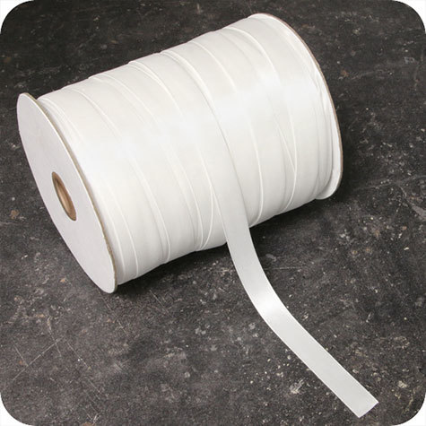 legatoria Nastro di raso, spessore 10mm BIANCO, tinta unita..