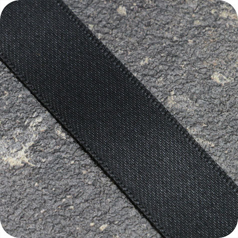 legatoria Nastro di raso, spessore 6mm NERO, tinta unita..