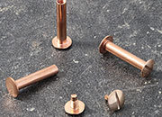 legatoria Viti sepolte rilegatura, RAMATE, 25mm lunghezza 25 mm, testa diametro 10mm, tubetto diametro 5mm, una testa fissa ed una mobile. Per lunghezza, si intende la distanza INTERNA tra le due teste, che corrisponde allo spessore del volume da rilegare.