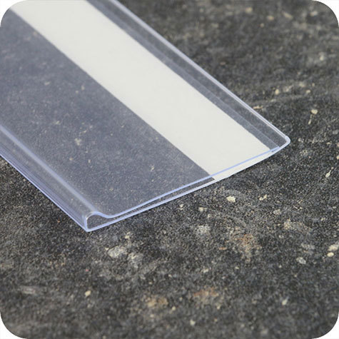 legatoria Binario porta prezzo 39x54mm TRASPARENTE, autoadesivo in PVC.