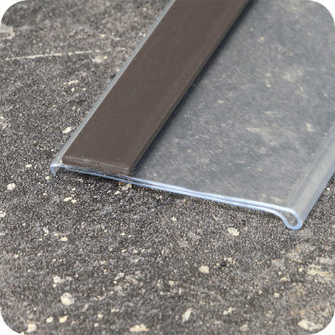 legatoria Binario porta prezzo 39x1000mm TRASPARENTE, magnetico, in PVC.