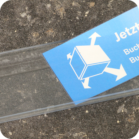 legatoria Binario porta prezzo 39x150mm TRASPARENTE, magnetico, in PVC.