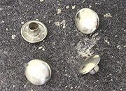 legatoria Testa tipo A NICHELATO, testa diametro: 9 mm, asta diametro: 3.8 mm. ABBINABILE A TUTTI I SEGUENTI OLGHI LEG3515