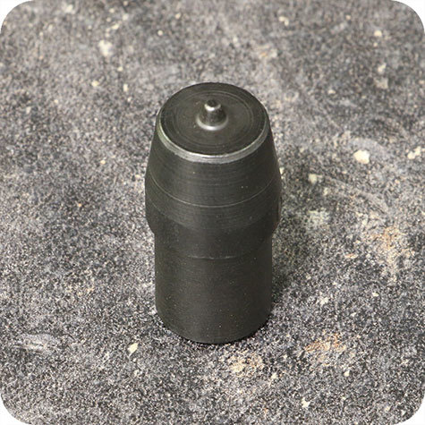 legatoria Punzone inferiore rivetto 9,5 mm Per applicare la parte inferiore dei rivetti a testa bombata a doppia testa, il cui diametro  di 9,5mm..