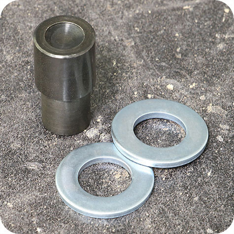 legatoria Punzone inferiore rivetto 9 mm Per applicare la parte inferiore dei rivetti a testa bombata a doppia testa, il cui diametro  di 9mm..