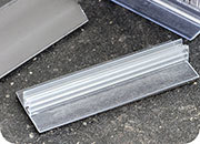 legatoria Porta cartellino magentico 75x25mm TRASPARENTE, plastica rigida con angolo di 90 gradi, base magnetica  LEG3537