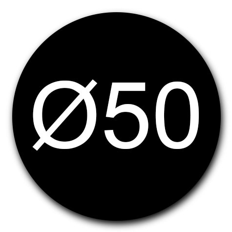 legatoria Bollini autoadesivi colorati diametro 50mm NERO, adesivo permanente, in rotolo.