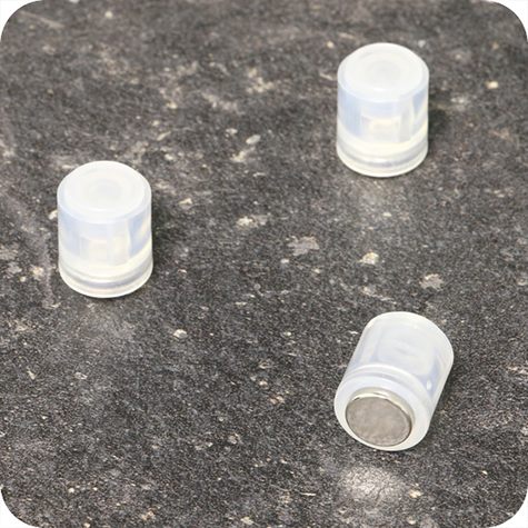 legatoria Bottoni magnetici diametro10mm. BIANCOtrasparente. cilindrici diametro cilindro 14mm, altezza cilindro19mm. Calamita con grado magnetico N38 (forza di attrazione massima:1900g).