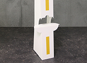 legatoria Piedino DOPPIO,�posteriore�A3 (250x400mm) BIANCO. Ideale per realizzare cartelli espositivi da banco. Cartone spesso 1mm, con doppio strip autoadesivo  LEG3588