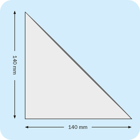 legatoria Tasca triangolare autoadesiva in carta, 140x140mm Corner pocket. Busta triangolare isoscele adesiva in carta bianca kraft da 80gr-mq (margine 5-8 mm), per inserire listini prezzi, offerte o altri fogli singoli in raccoglitori ad anelli, cataloghi, depliant, ecc.. .